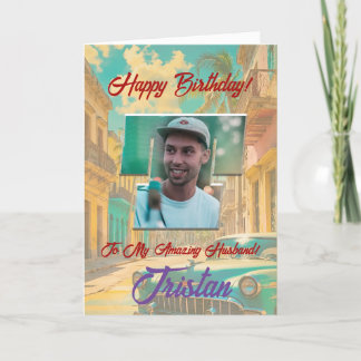 Remerciements Bonne carte de voeux d'anniversaire avec photo