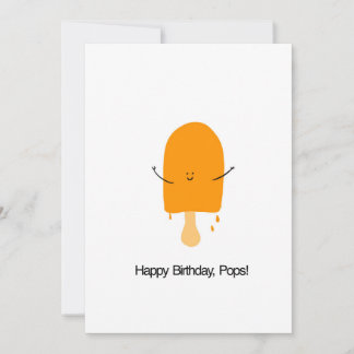 Remerciements Bonne carte de voeux d'anniversaire Pops Flat