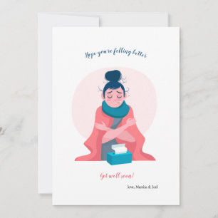 Remerciements Bonne carte de voeux féminine