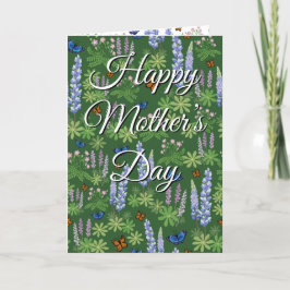 Remerciements Bonne fête des mères fleurs sauvages de carte de v