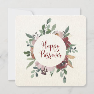 Remerciements Bonne Pâque Juive Fête Florale Carte de vacances