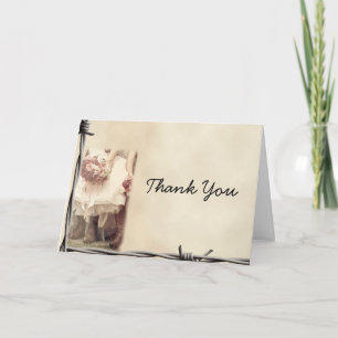 Remerciements Bottes et Bouquets du Vieux Ouest carte de remerci