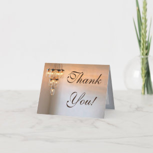 Remerciements Bougie de lustre Mason Jar plié Carte de remerciem