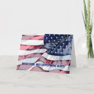 Remerciements Bright Stars, Courageux Coeurs Carte de Jour des A