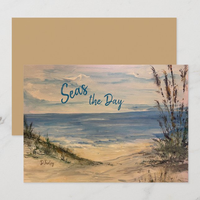 Remerciements Carte à note plate de zostère (Devant / Derrière)