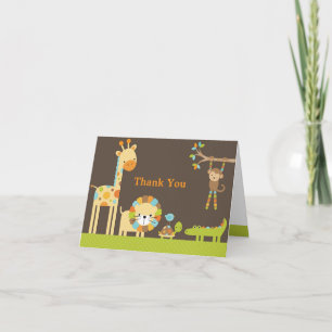 Remerciements Carte Baby shower Safari de Mod Jungle