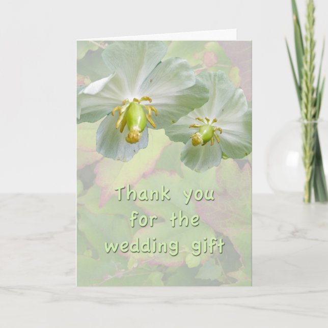 Remerciements Carte cadeau de remerciement pour mariage Mayapple (Devant)