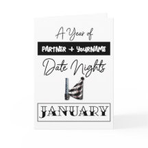 Carte cadeau personnalisable pour une nuit de janv