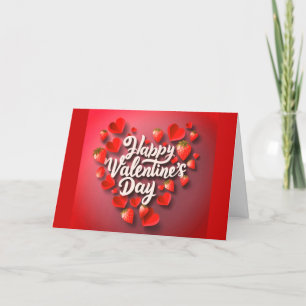 Remerciements Carte d'amour de la fraise de la carte Valentine