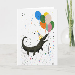 Remerciements Carte d'anniversaire avec carte de voeux pliée Cro