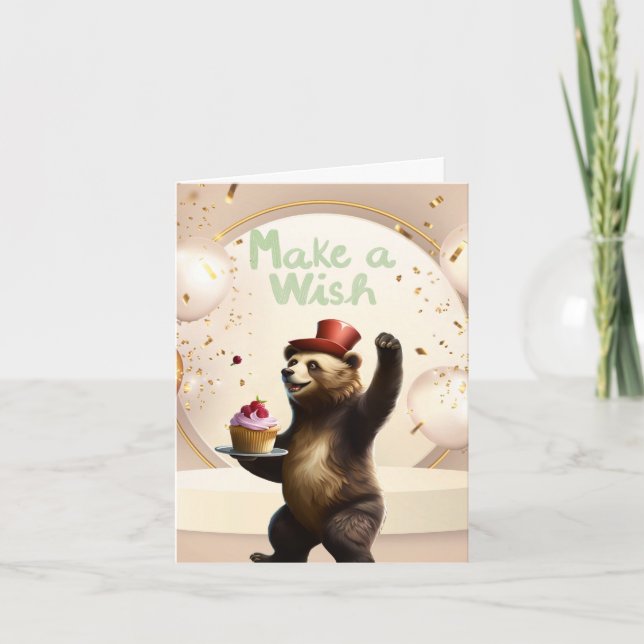 Remerciements Carte d'anniversaire de Bear Hugs (Devant)