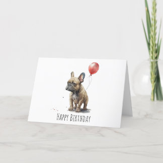 Remerciements Carte d'anniversaire de Buldog en France - Carte F
