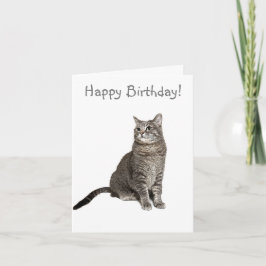 Remerciements Carte d'anniversaire de chat Abyssinian