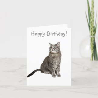 Remerciements Carte d'anniversaire de chat Abyssinian