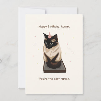 Remerciements Carte d'anniversaire de chat mignonne