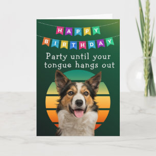 Remerciements Carte d'anniversaire de chien drôle personnalisée