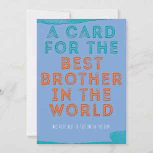 Remerciements carte d'anniversaire de frère très drôle