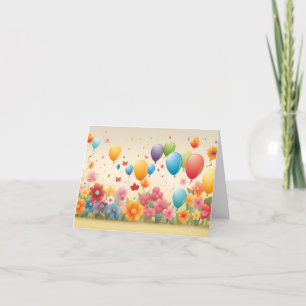 Remerciements Carte d'anniversaire de la fête du ballon