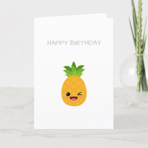 Remerciements Carte d'anniversaire de l'ananas