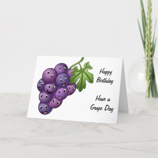 Remerciements Carte d'anniversaire de raisin amusant