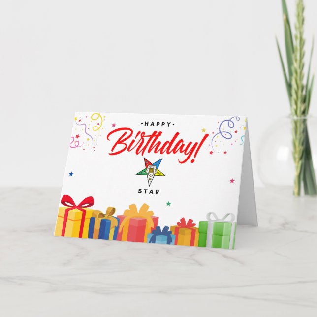 Remerciements Carte d'anniversaire Etoile de l'Est pour annivers (Devant)