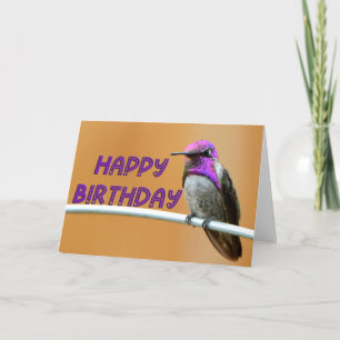 Remerciements Carte d'anniversaire joyeuse de la photo de colibr