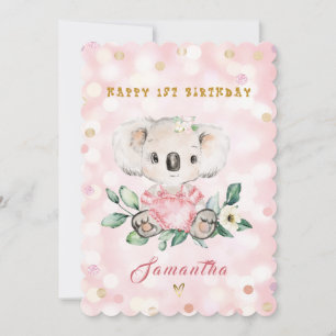 Remerciements Carte de 1er anniversaire personnalisée et joyeuse
