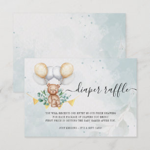 Remerciements Carte de Baby shower de la couche de l'ours d'atte