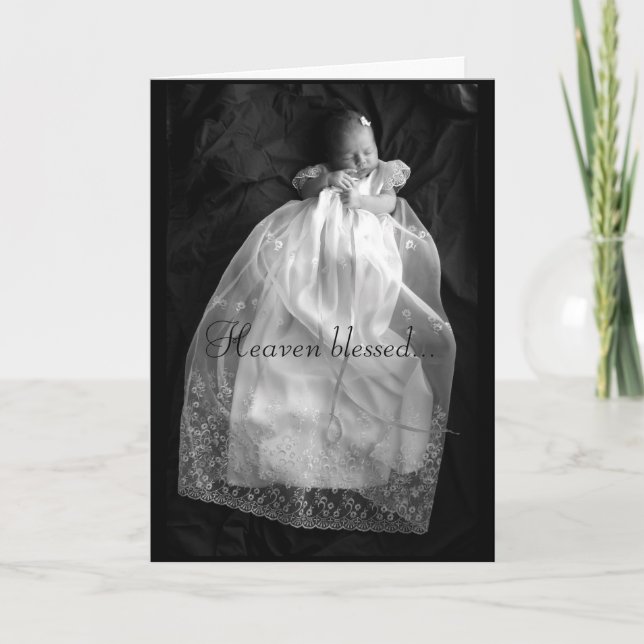 Remerciements Carte de bébé bénie par ciel (Devant)