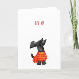 Remerciements Carte de bonjour pour chien écossais