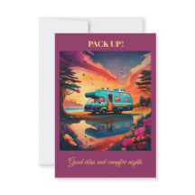 Carte de camping : Carte de billet d'aventure exté
