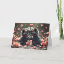 Carte de chat Romantique Valentines