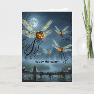 Remerciements Carte de citrouille de libellule d'Halloween