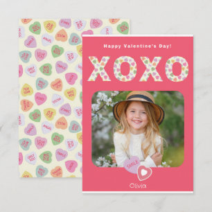 Remerciements Carte de classe photo XOXO Hubs and Kisses