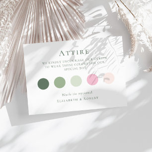 Remerciements Carte de code vestimentaire pour les invités de ma