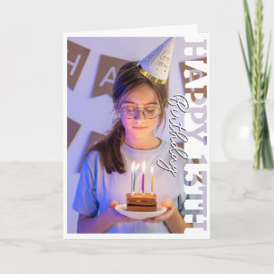Remerciements Carte de collège photo d'anniversaire 13 ans