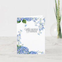 Carte de condoléances à l'aquarelle Hydrangea