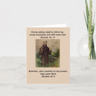 Remerciements Carte de confort St. Francis