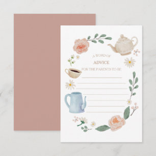 Remerciements Carte de conseil pour Baby shower de thé après-mid