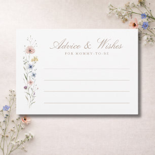 Remerciements Carte de conseils pour baby shower Little Wildflow