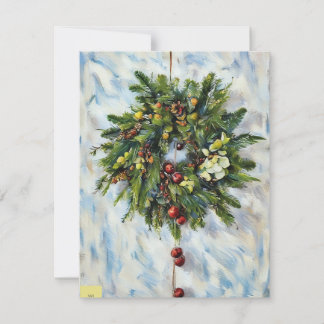 Remerciements Carte de couronne de Noël