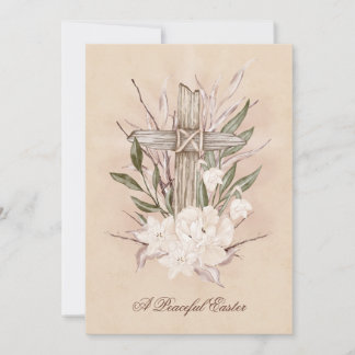 Remerciements Carte de croix de Pâques Paisible Pâques