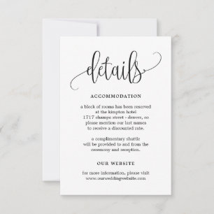 Remerciements Carte de détails de calligraphie charmante LCC mod