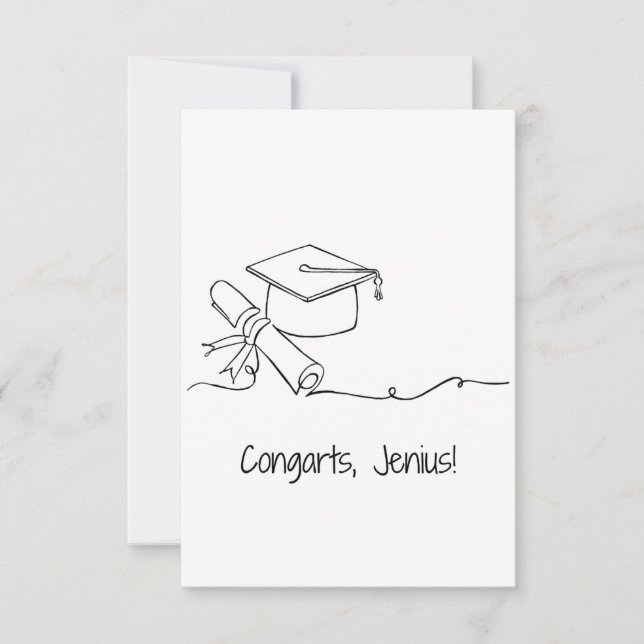 Remerciements Carte de diplôme amusante (Devant)