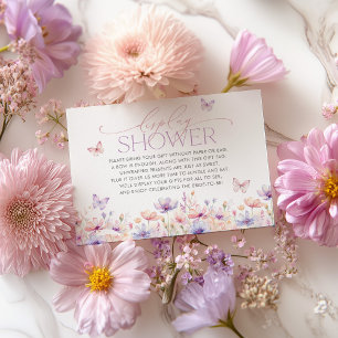 Remerciements Carte de douche de mariage à fleurs sauvages