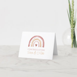 Remerciements Carte de félicitations Boho Rainbow