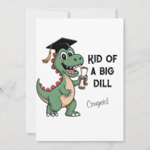 Carte de Félicitations Drôle de Diplômé Dinosaure