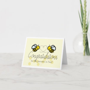 Remerciements Carte de félicitations pour les parents d'abeilles
