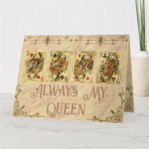 Carte de fête de la Reine de mon coeur