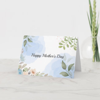 Remerciements Carte de fête des mères avec une belle fleur